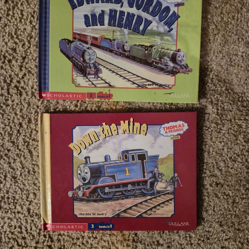 Preowned thomas the train double sided books